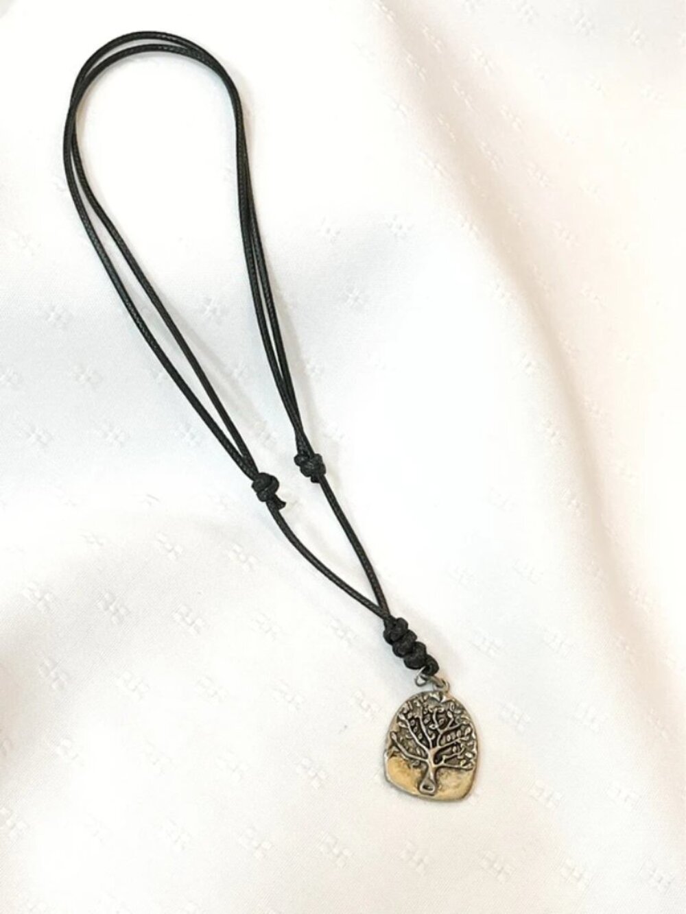 Tree of Life Pendant Black Cord Adjustable Necklace - Picture 3 of 5